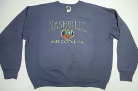 Nashville Music City USA Vintage 90's Crewneck Tourist Sweatshirt