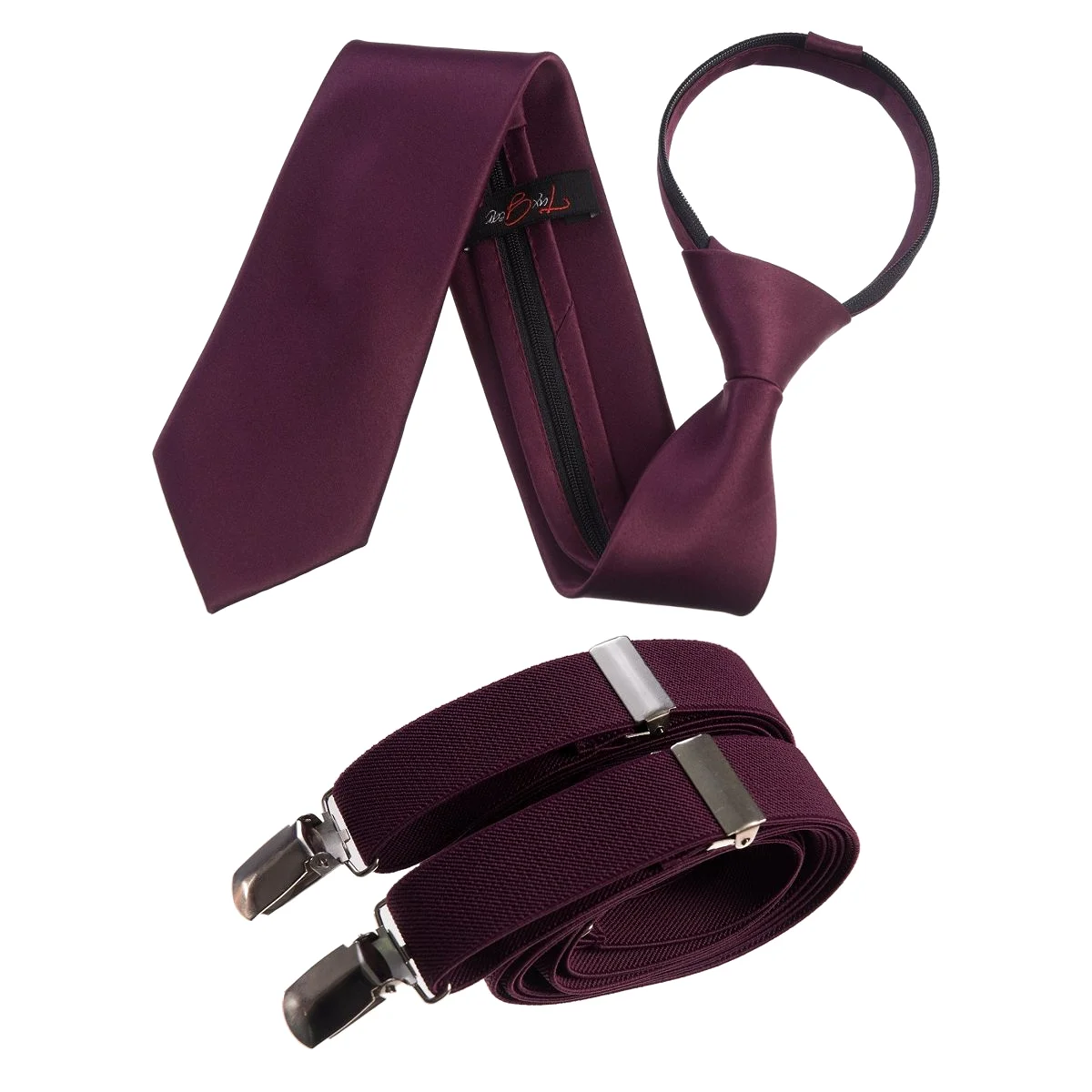 Neck Tie and Adjustable Stretch Suspender Set