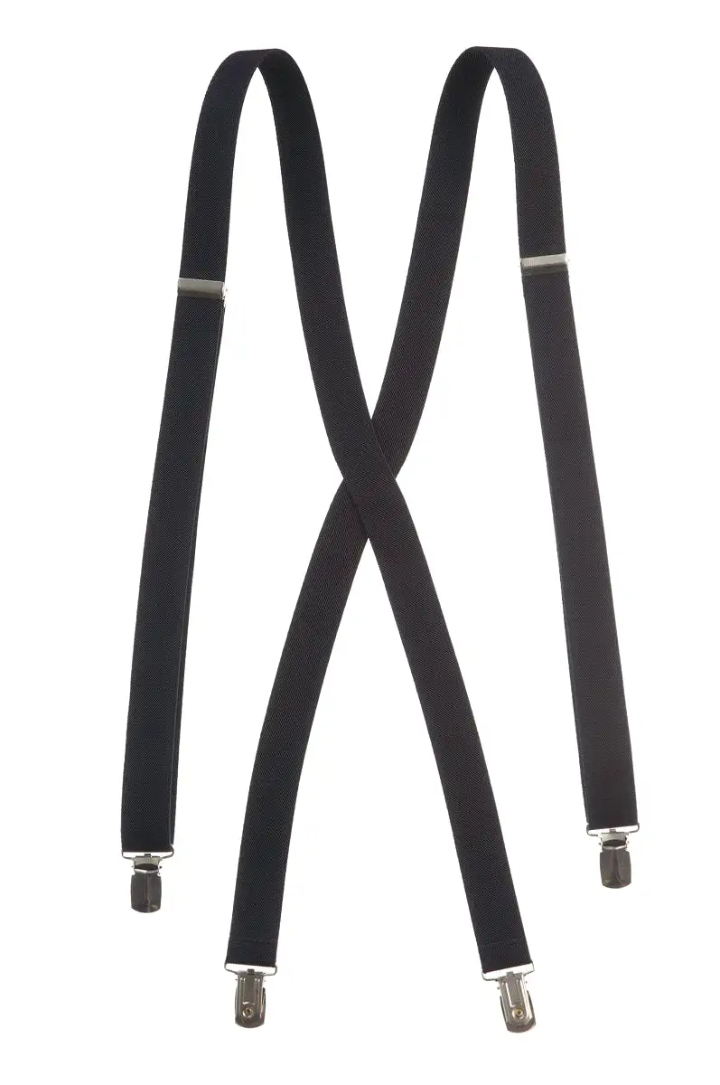 Neck Tie Pocket Square and Adjustable Stretch Suspender Set