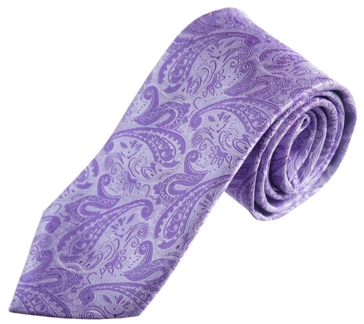 Necktie Satin Paisley Jacquard Self Tie Classic Windsor - RENTAL