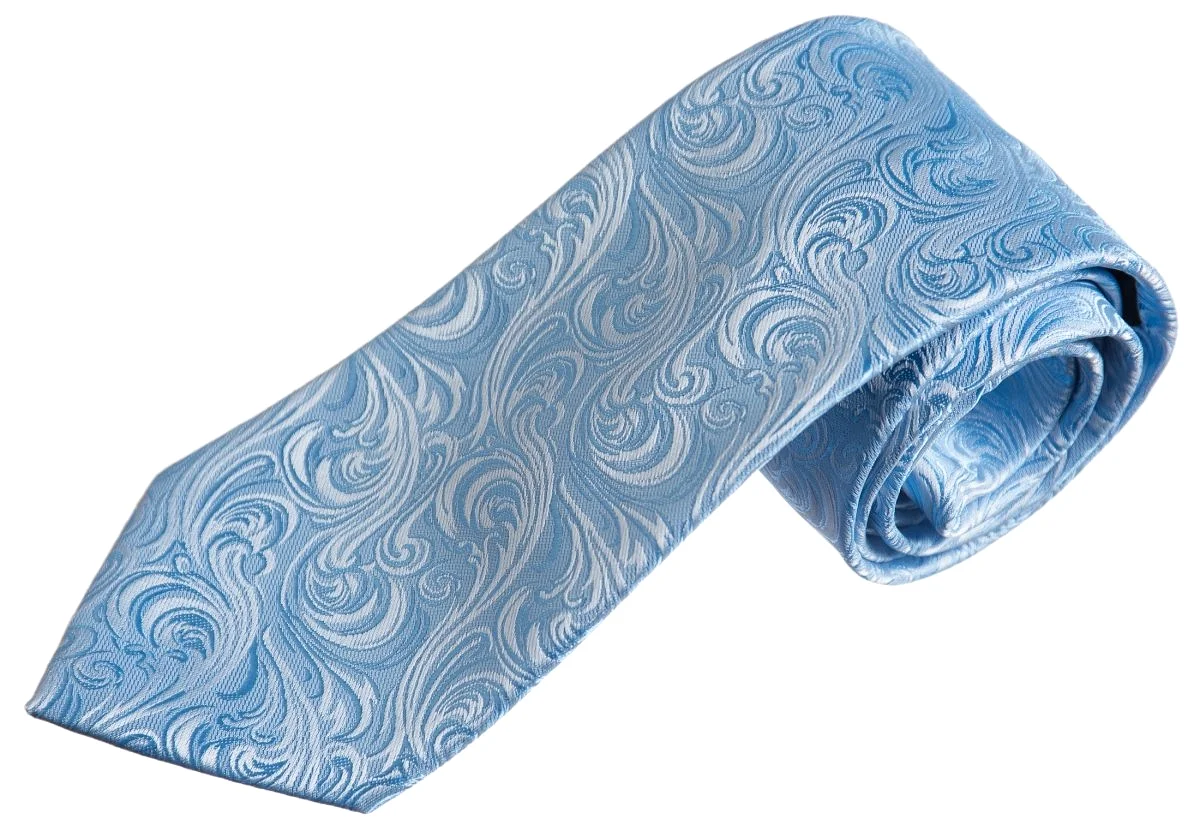 Necktie Satin Paisley Jacquard Self Tie Classic Windsor