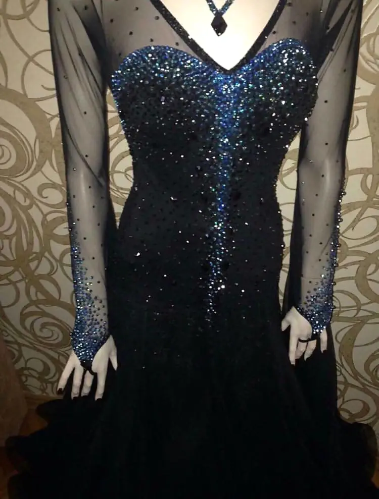 New Black Standard Ballroom Dress