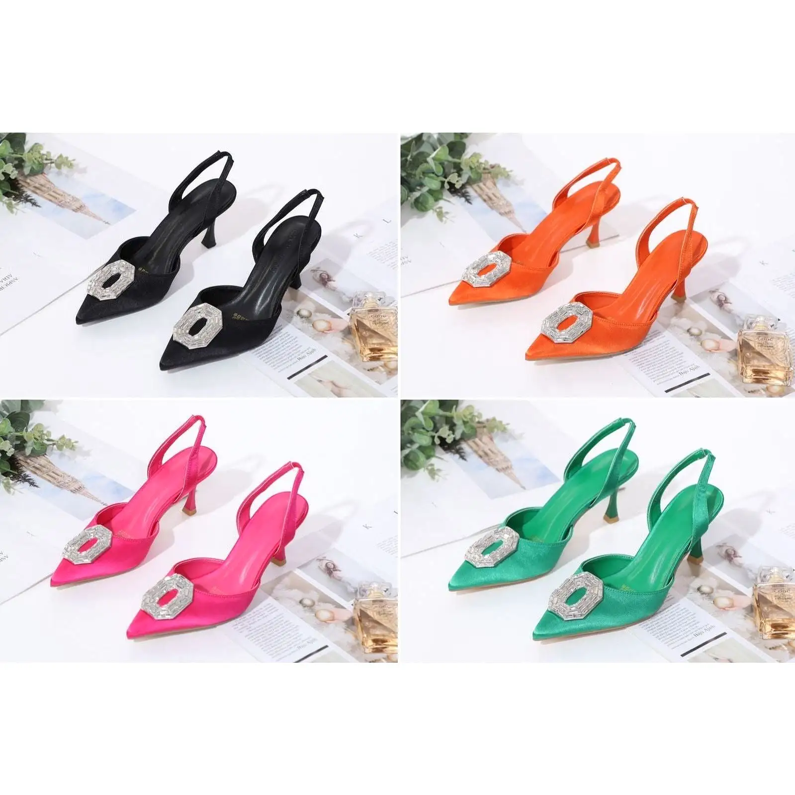 Pointed Toe Slingback Heel