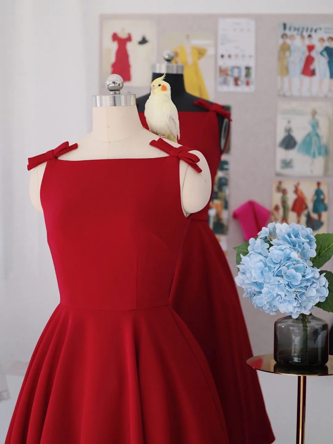 Retro Mrs. Maisel Red Vintage Dress