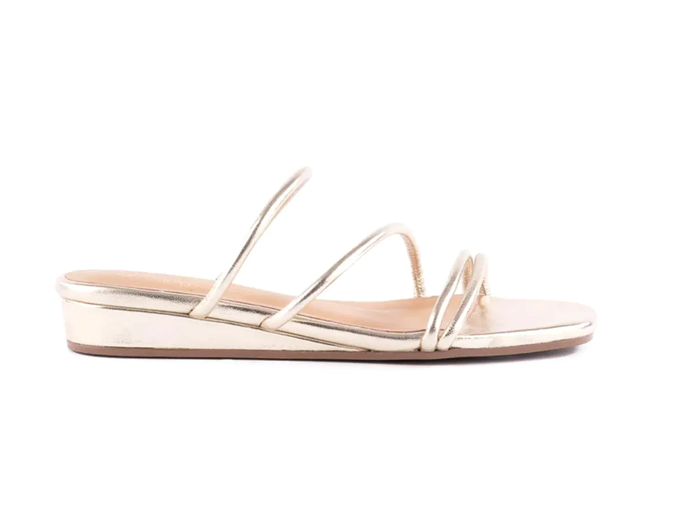 Rock Metallic Leather Flat Sandal