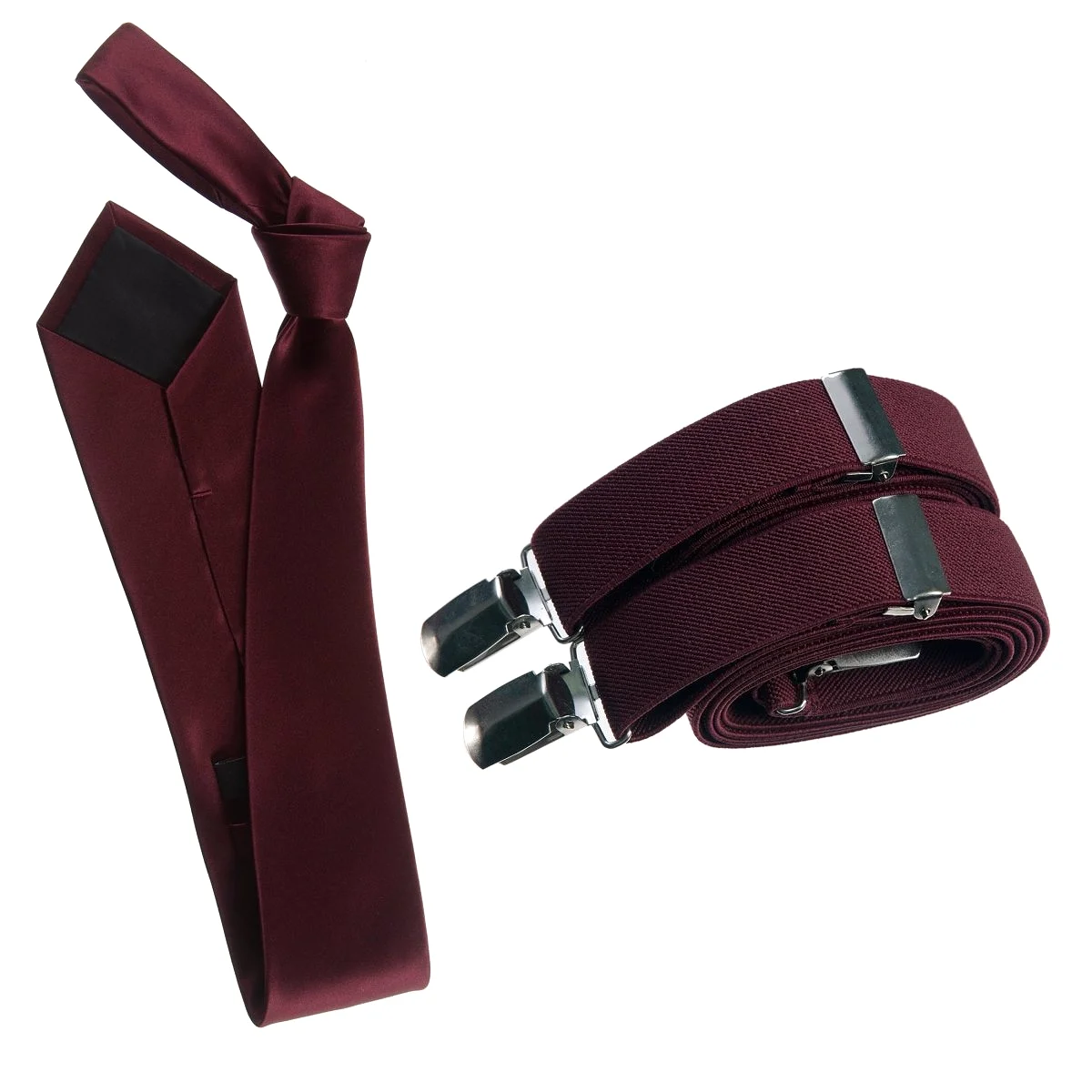 Self-Tie Windsor Necktie with Matching  Suspender - Tuxgear Inc.