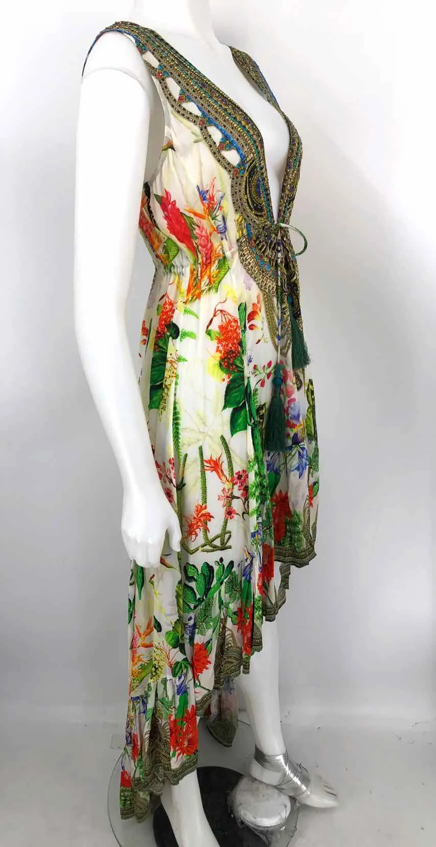 SHAHIDA PARIDES Green Multi Print Tank Size MEDIUM (M) Dress