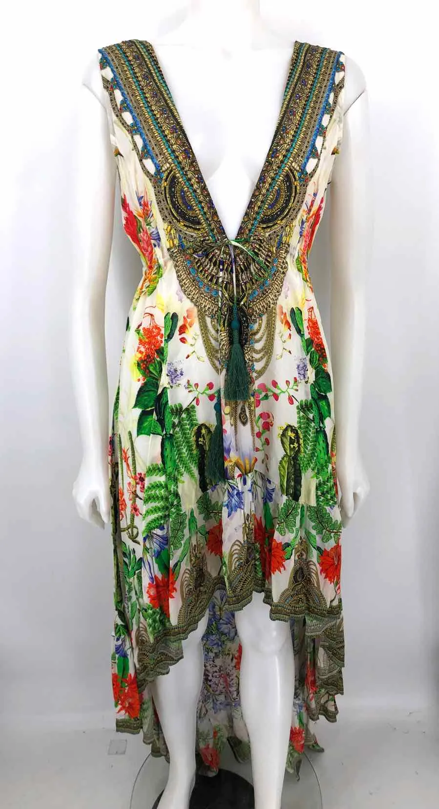 SHAHIDA PARIDES Green Multi Print Tank Size MEDIUM (M) Dress