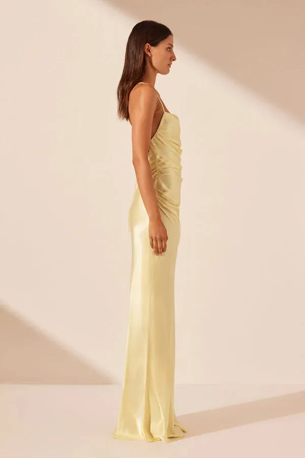 SHONA JOY - La Lune - Lace back Maxi Dress - Lemon