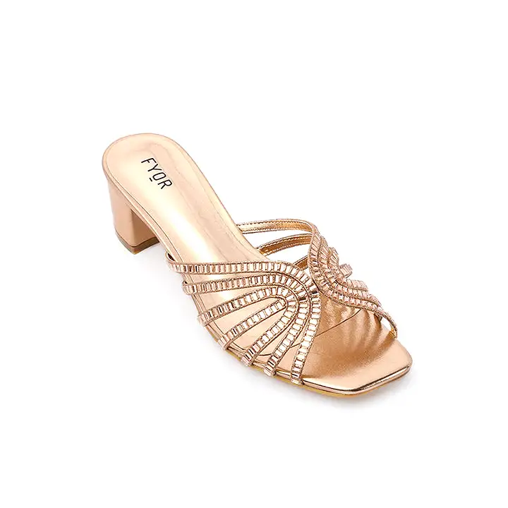 Square Diamante Heeled Sandal HL 122