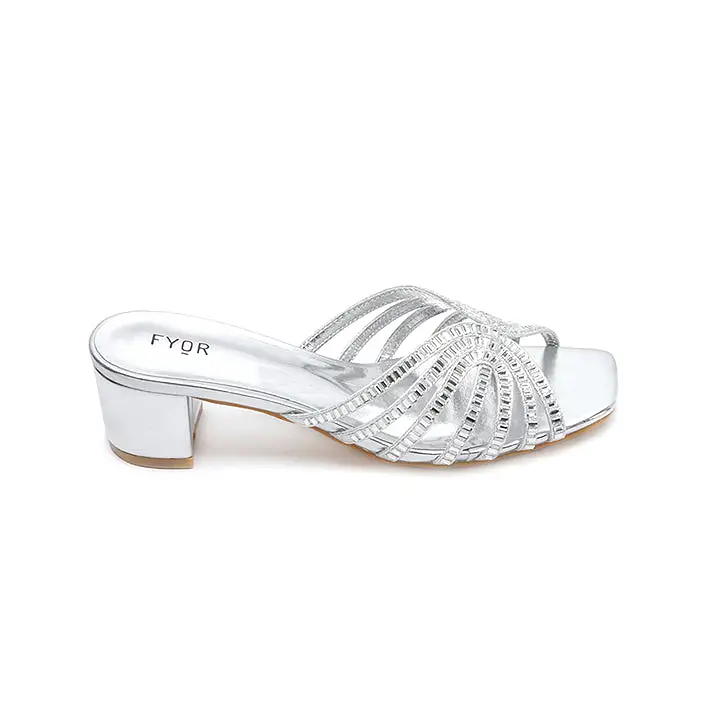 Square Diamante Heeled Sandal HL 122