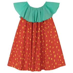 Stella McCartney Child Dress Strawberry Spots Print Red