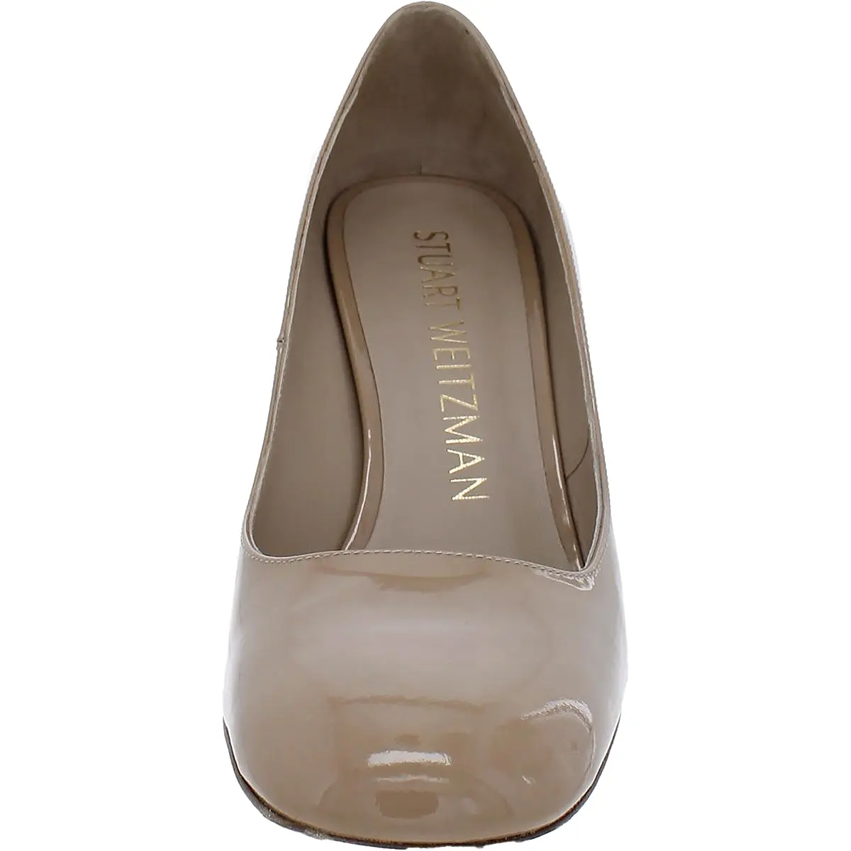 Stuart Weitzman Womens Curveblock 85 Patent Dressy Pumps