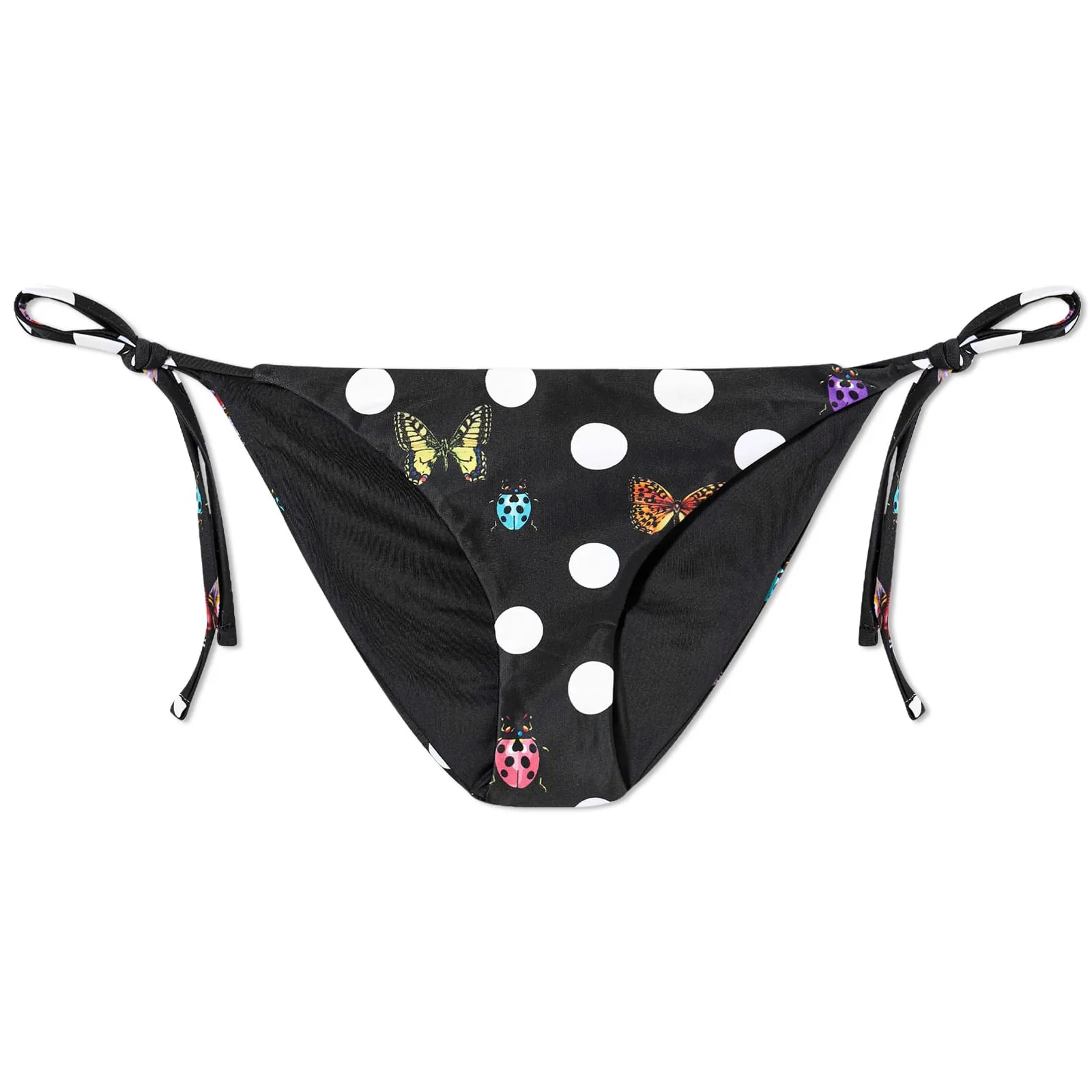 Versace Polka Dot & Ladybug Bikini BottomsBlack