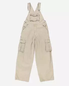 Vintage 90s Beige Cargo Dungarees - S