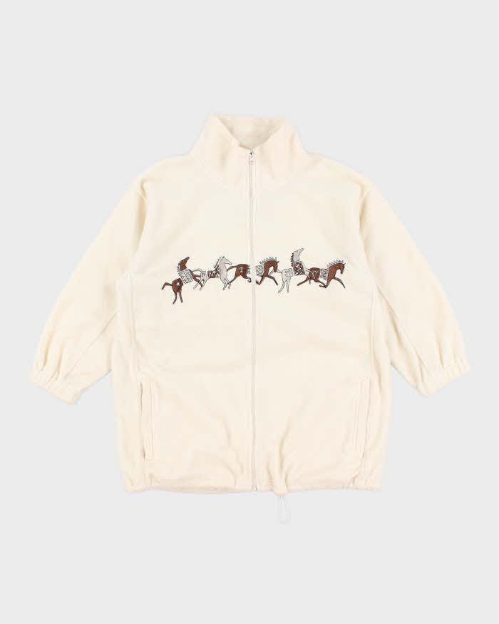 Vintage Horse Embroidered Fleece - XL