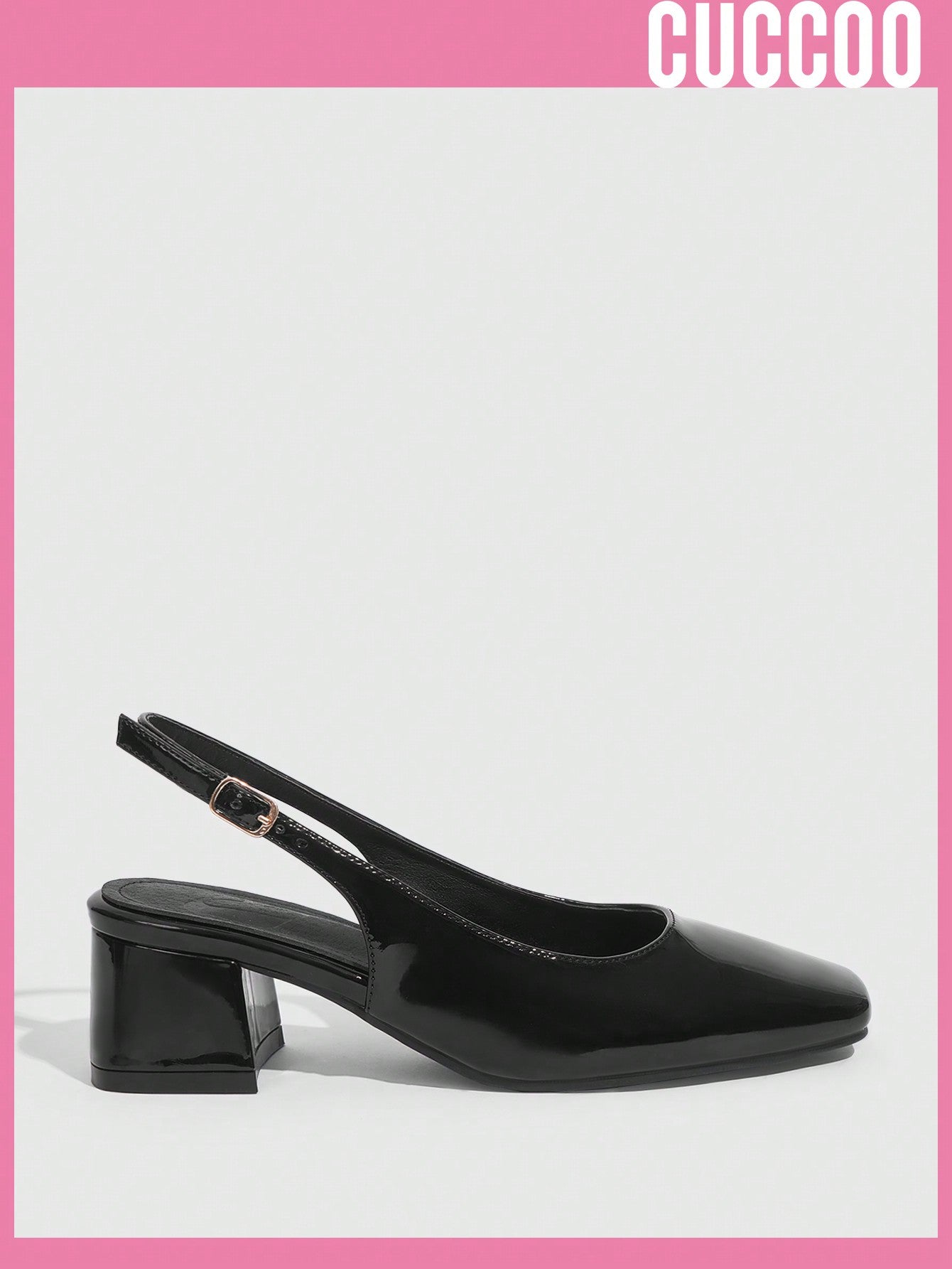 Woman Shoes Fashionable Low-Heeled Shoes With Classic Black Back Strap For Spring And Summer