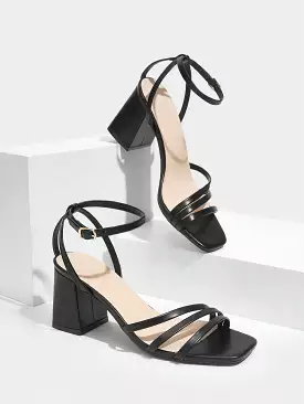 Woman Shoes Shoes Fashionable Classic High-Heeled Sandals In Black With Thin Straps For Spring And Summer