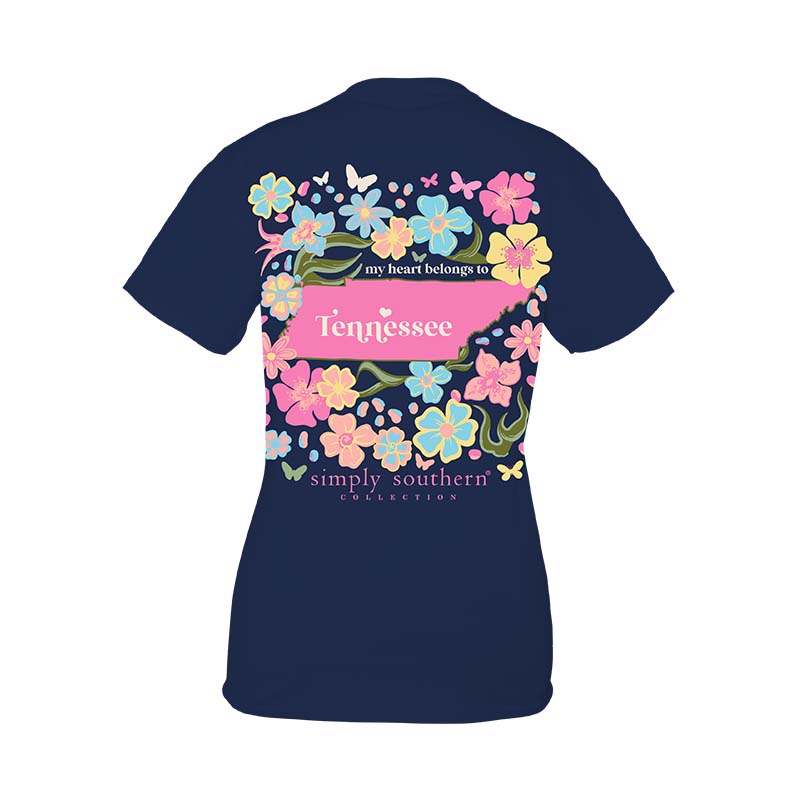 Youth Tennessee State Floral Short Sleeve T-Shirt