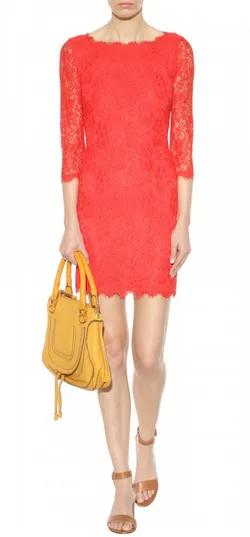 Zarita Lace Dress Red