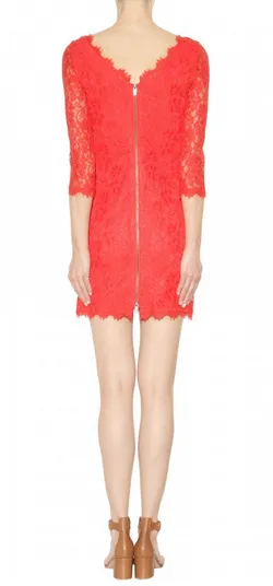 Zarita Lace Dress Red